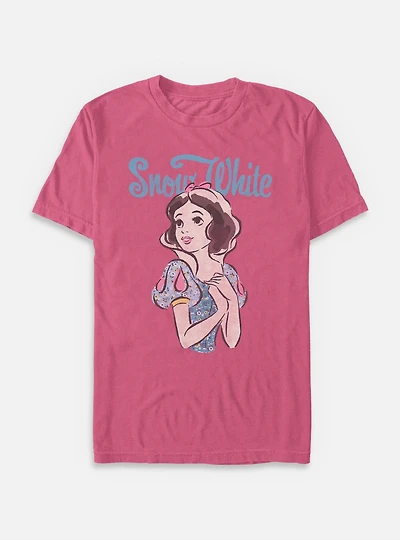 Disney Snow White and the Seven Dwarfs Floral Garment Dye T-Shirt