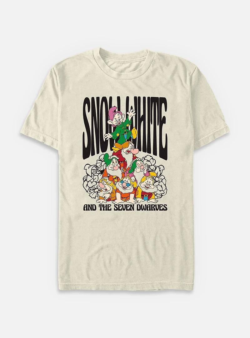 Disney Snow White and the Seven Dwarfs Floral Dwarf Time Garment Dye T-Shirt