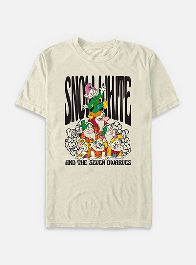 Disney Snow White and the Seven Dwarfs Floral Dwarf Time Garment Dye T-Shirt
