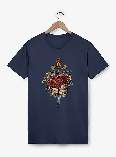 Disney Snow White and the Seven Dwarfs Pick Your Poison Tattoo Style Garment Dye T-Shirt