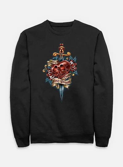 Disney Snow White and the Seven Dwarfs Pick Your Poison Tattoo Style Sweatshirt