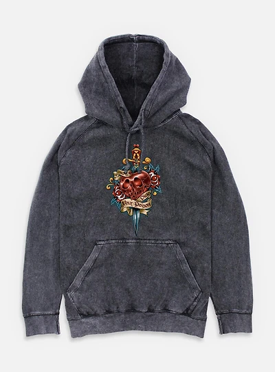 Disney Snow White and the Seven Dwarfs Pick Your Poison Tattoo Style Mineral Wash Hoodie