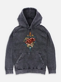 Disney Snow White and the Seven Dwarfs Pick Your Poison Tattoo Style Mineral Wash Hoodie