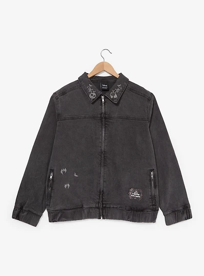 Disney The Nightmare Before Christmas Tonal Jack & Sally Denim Women's Plus Work Jacket - BoxLunch Exclusive
