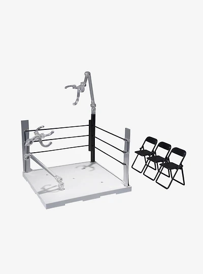 Bandai Spirits Tamashii Stage Act Ring (Neutral Corner) & Folding Chair Set