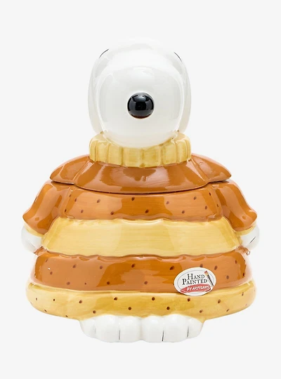 Peanuts Snoopy Fall Sweater Figural Cookie Jar