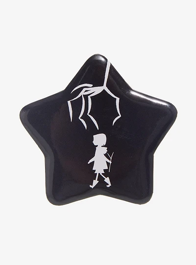 Coraline Silhouette Star Button Pin