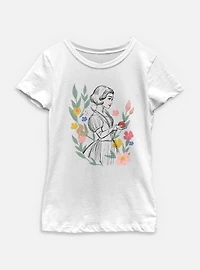 Disney Snow White Live Action Apple Sketch Youth Girls T-Shirt