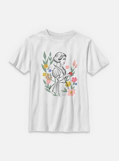 Disney Snow White Live Action Apple Sketch Youth T-Shirt