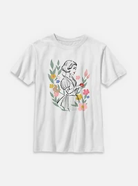 Disney Snow White Live Action Apple Sketch Youth T-Shirt
