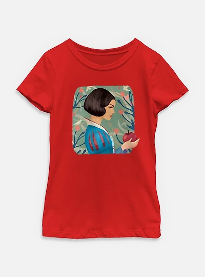 Disney Snow White Live Action And Apple Youth Girls T-Shirt