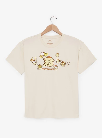 Sanrio Pompompurin Party Embroidered Women's T-Shirt - BoxLunch Exclusive