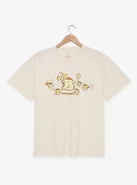 Sanrio Pompompurin Party Embroidered Women's Plus T-Shirt - BoXLunch Exclusive