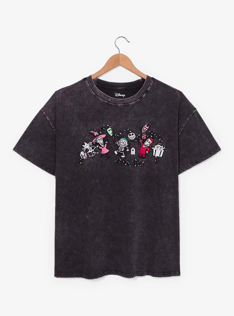Disney The Nightmare Before Christmas Lock, Shock, & Barrel Glow-in-the-Dark Embroidered Women's Plus T-Shirt - BoxLunch Exclusive
