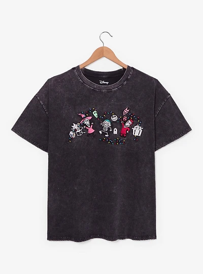 Disney The Nightmare Before Christmas Lock, Shock, & Barrel Glow-in-the-Dark Embroidered Women's Plus T-Shirt - BoxLunch Exclusive