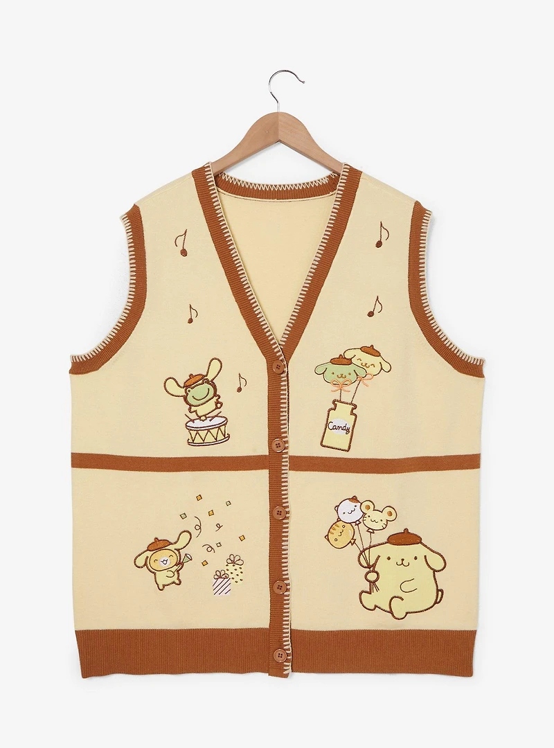 Sanrio Pompompurin Party Women's Plus Sweater Vest - BoxLunch Exclusive