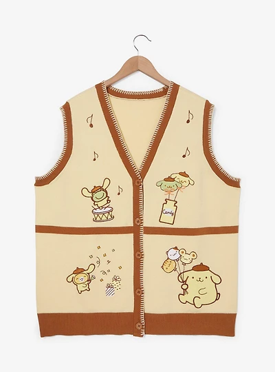 Sanrio Pompompurin Party Women's Plus Sweater Vest - BoxLunch Exclusive