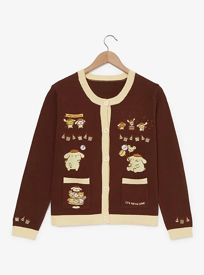 Sanrio Pompompurin Party Embroidered Women's Cardigan - BoxLunch Exclusive