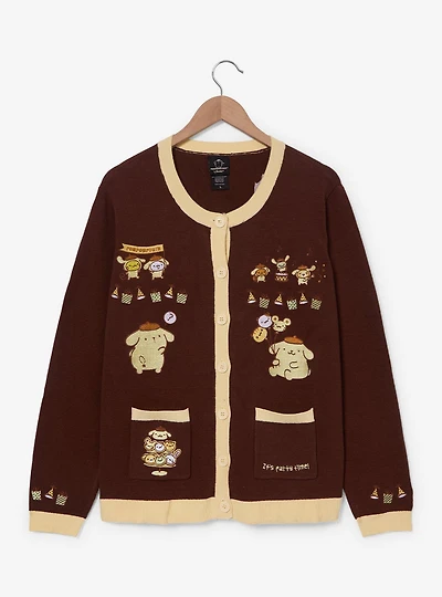 Sanrio Pompompurin Party Embroidered Women's Plus Cardigan - BoxLunch Exclusive
