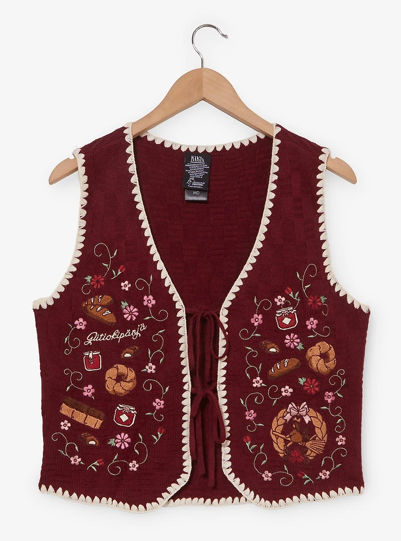Studio Ghibli® Kiki's Delivery Service Bakery Embroidered Women's Vest — BoxLunch Exclusive