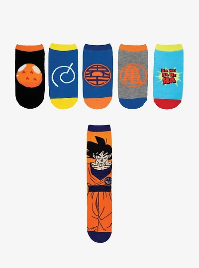 Dragon Ball Super Checkered Goku 6-Pair Socks