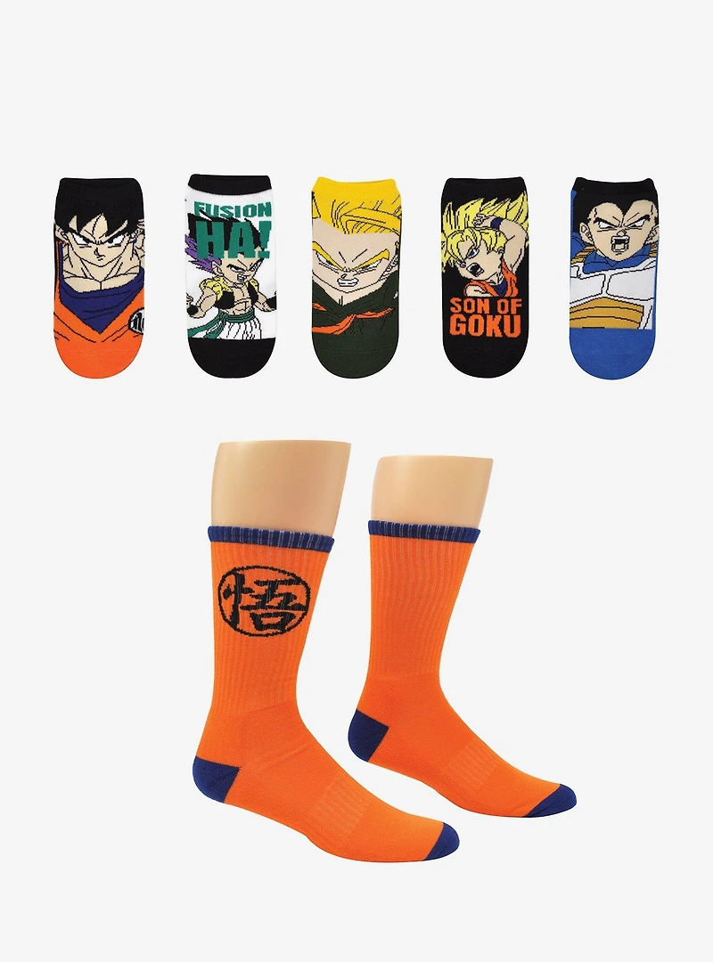 Dragon Ball Super Characters Goku Symbol 6-Pair Socks