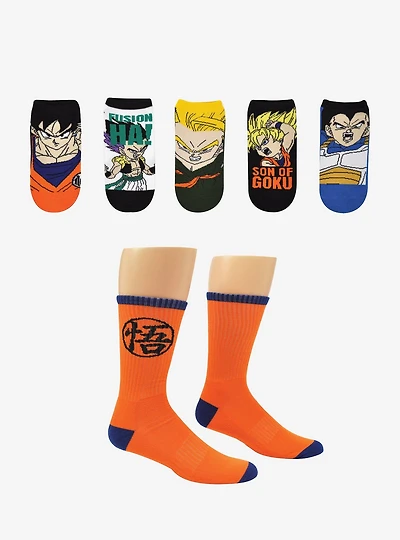 Dragon Ball Super Characters Goku Symbol 6-Pair Socks