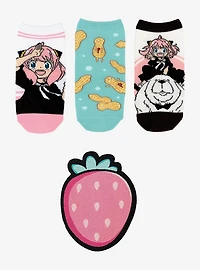 Spy X Family Anya 3-Pair Ankle Socks & Strawberry Patch