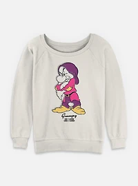Disney Snow White and the Seven Dwarfs Grumpy Portrait Womens Slouchy Sweatshirt