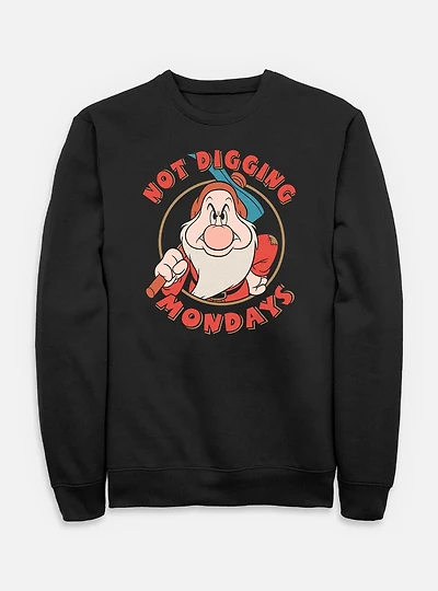 Disney Snow White and the Seven Dwarfs Not Digging Mondays Sweatshirt
