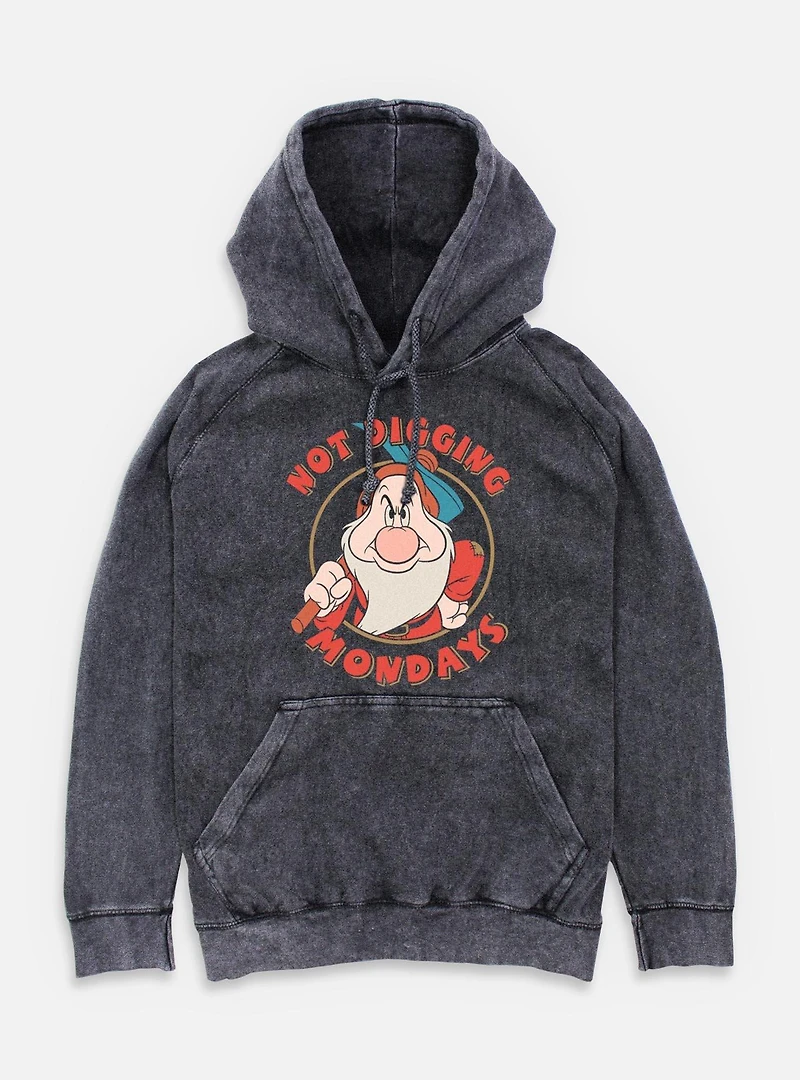 Disney Snow White and the Seven Dwarfs Not Digging Mondays Mineral Wash Hoodie