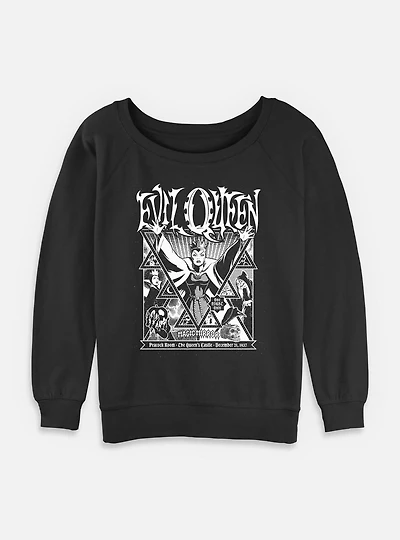 Disney Snow White and the Seven Dwarfs Evil Queen Magic Mirror Womens Slouchy Sweatshirt