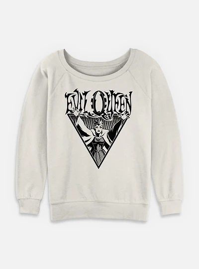 Disney Snow White and the Seven Dwarfs Evil Queen Enchanted Womens Slouchy Sweatshirt