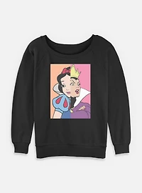 Disney Snow White and the Seven Dwarfs Queen Split Womens Slouchy Sweatshirt