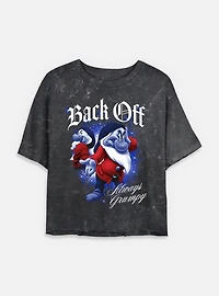 Disney Snow White and the Seven Dwarfs Back Off Always Grumpy Mineral Wash Womens Crop T-Shirt