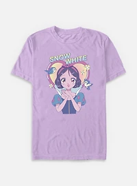 Disney Snow White and the Seven Dwarfs Anime Girly Pop Garment Dye T-Shirt