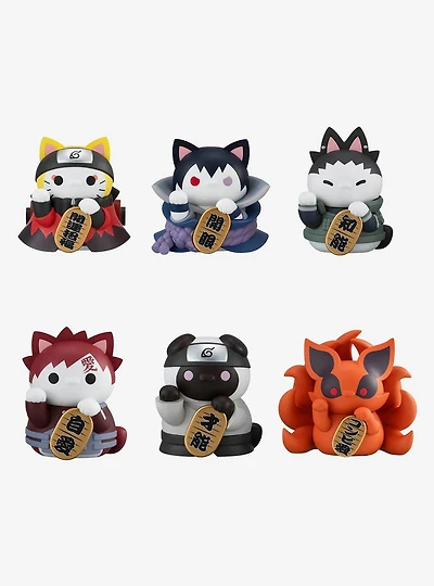 Megahouse Naruto Shippuden Nyaruto! Mega Cat Project Beckoning Fortune Cats Blind Box Figure (Naruto & Friends Ver.)