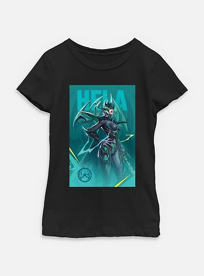 Marvel Rivals Hela Pose Youth Girls T-Shirt