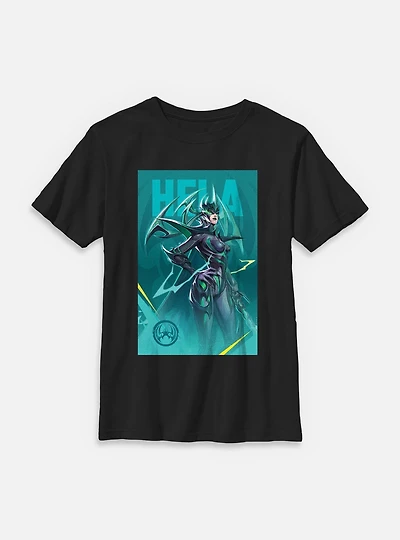 Marvel Rivals Hela Pose Youth T-Shirt