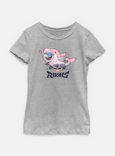 Marvel Rivals Lovely Jeff Shark Youth Girls T-Shirt