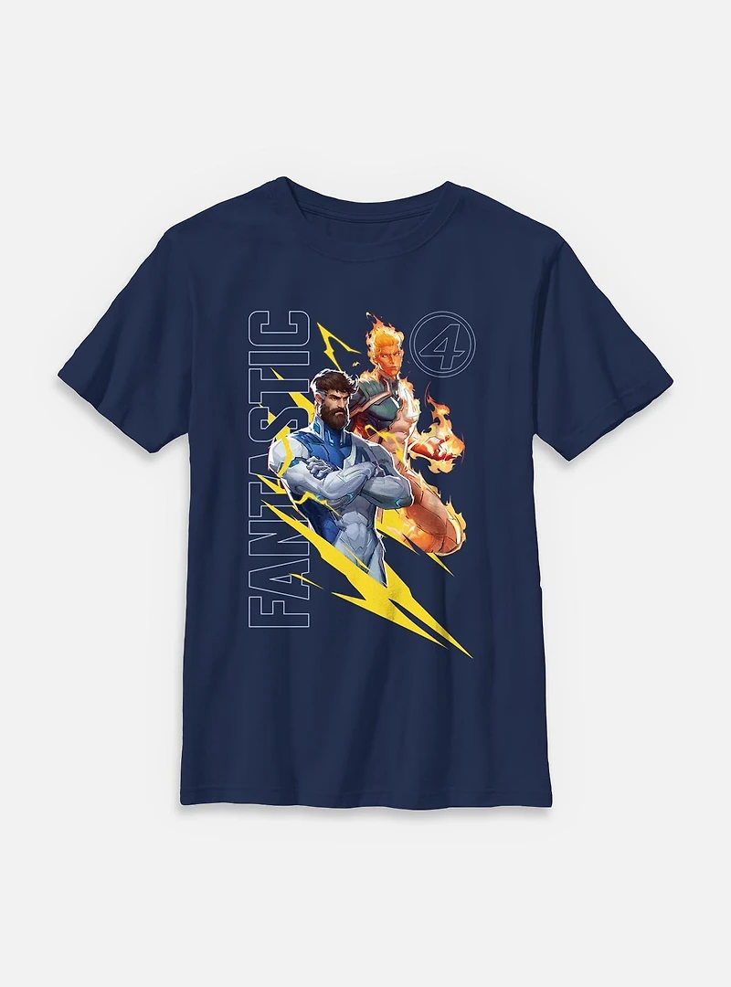 Marvel Rivals John Storm And Reed Youth T-Shirt