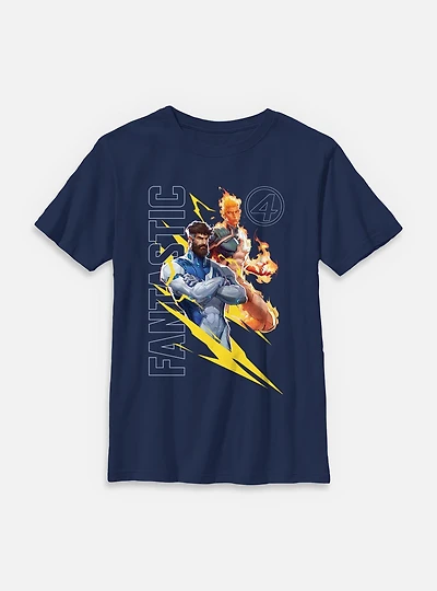 Marvel Rivals John Storm And Reed Youth T-Shirt