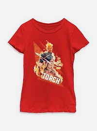 Marvel Rivals Human Torch Big Fire Youth Girls T-Shirt