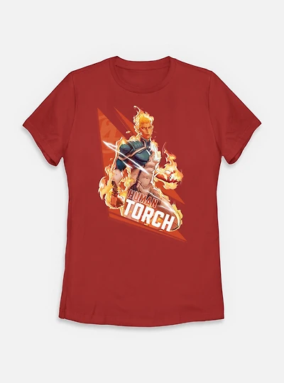 Marvel Rivals Human Torch Big Fire Womens T-Shirt