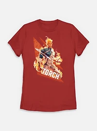 Marvel Rivals Human Torch Big Fire Womens T-Shirt