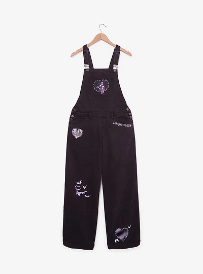 Disney The Nightmare Before Christmas Jack & Sally Patchwork Glow-in-the-Dark Women's Overalls - BoxLunch Exclusive