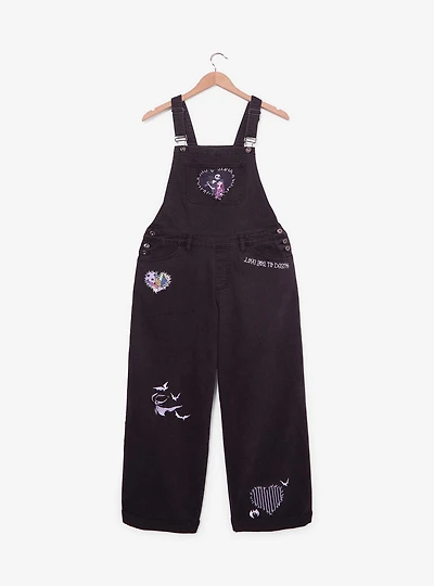 Disney The Nightmare Before Christmas Jack & Sally Patchwork Glow-in-the-Dark Women's Plus Overalls - BoxLunch Exclusive