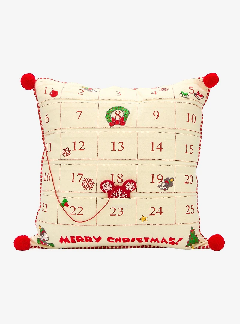 Disney Mickey Mouse Christmas Countdown Calendar Pillow — BoxLunch Exclusive