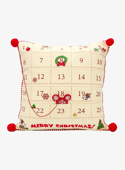 Disney Mickey Mouse Christmas Countdown Calendar Pillow — BoxLunch Exclusive