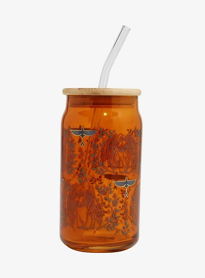 DreamWorks How To Train Your Dragon Toothless Allover Print Glass Cup with Straw - BoxLunch Exclusive